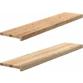 vidaXL Marches d'escalier 2 pcs non traité bois de chêne massif