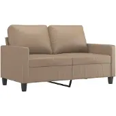 vidaXL Canapé 2 places cappuccino brun 120 cm similicuir