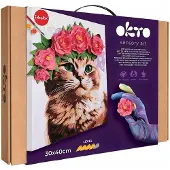 Okto 3D Modellier- und Malset Katze mit Krone