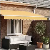 vidaXL , jupe de protection pour marquise, couleur sable, 431 x 20 cm, polyester