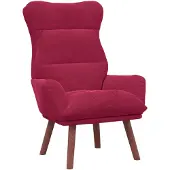 vidaXL Fauteuil relaxant Bordeaux 69 x 74 x 93 cm Velours