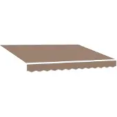 vidaXL , tissu de remplacement pour stores, couleur taupe, 381 x 345 cm, polyester
