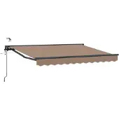 vidaXL Auvent électrique rétractable , taupe, 4 × 3,5 m