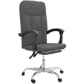 vidaXL Fauteuil inclinable de bureau Gris Similicuir