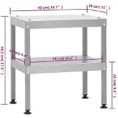 vidaXL Fumoir avec table Acier galvanisé