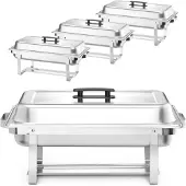 Hendi Chafing Dish - 4er-Set, GN 1/1, 575x352x(H)296mm