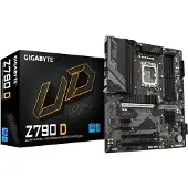 Gigabyte Z790 D Carte Mère - Prend en charge les processeurs Intel Core de 14e génération, VRM numérique 12+1+1 phases, jusqu'à 7600MHz DDR5 (OC), 3xPCIe 4.0 M.2, LAN 2.5GbE, USB 3.2 Gen 2