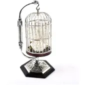 Noble Collection Harry Potter Hedwig In Cage Miniature Figure Argenté