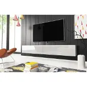 MINIO go for it Meuble TV CERIEE 180 – blanc / blanc brillant