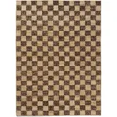 Ferm Living Tapis Damier Laine et Jute Coffee|Natural