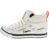 BK Baskets British Knights Roco pour hommes, modèle haut, couleur blanche, style décontracté