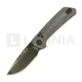 Reate Couteau pliant PL-XT Damascus, Red/Black Micarta