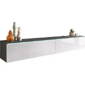 MINIO go for it Meuble TV CERIEE 180 – matera / blanc brillant