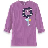 Denokids Robe 'CFF-25S1-023' menthe / violet / noir / blanc