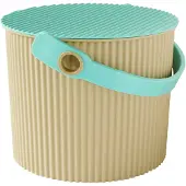 Hachiman Omnioutil Mini Seau Beige/Turquoise de 4 Litres : Pratique et Élégant