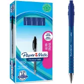 Paper Mate lexGrip Gel Stylos rétractables à encre gel Moyen Bleu 12 pièces