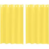 vidaXL Voile Rideaux avec oeillets 2 pcs. Jaune