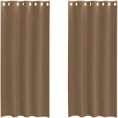 vidaXL Voile Rideaux avec illets 2 pcs. Marron clair