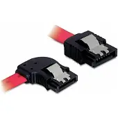 DeLOCK Cable SATA - Câble SATA - Serial ATA 150/300 - SATA (F) pour SATA (F) - 50 cm - verrouillé, connecteur à angle gauche, connecteur droite - rouge