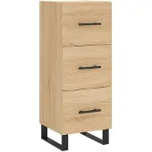 vidaXL Highboard chêne Sonoma 34,5x34x180 cm Matériau dérivé du bois