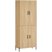 vidaXL Highboard chêne Sonoma 69,5x34x180 cm Matériau dérivé du bois