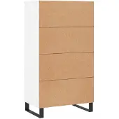 vidaXL Highboard blanc 60x36x110 cm Bois composite