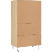 vidaXL Highboard chêne Sonoma 60x36x110 cm Matériau dérivé du bois