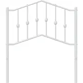 vidaXL Tête de lit de rechange en métal blanc 80 cm