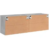 DKD Home Decor Armoires TV murales 2 pcs. Gris béton 60x30x41 cm