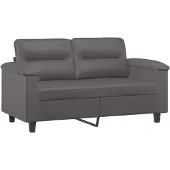 vidaXL Canapé 2 places Gris 120 cm Similicuir