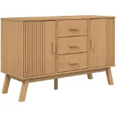 vidaXL Sideboard OLDEN Marron 114x43x73,5 cm Pin massif