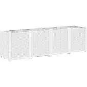 vidaXL Jardinière blanc 160x40x53 cm polypropylène