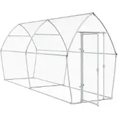 vidaXL Cage à poules argentée 400x105x182 cm Acier galvanisé