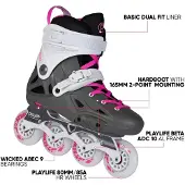 Playlife POWERSLIDE Urban Imperial Fuchsia, patins à roulettes, taille : 37-38