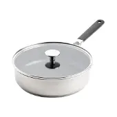 KitchenAid Poêle Classic en acier inoxydable 26 cm argent - revêtement antiadhésif