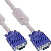 InLine 17715 câble VGA 1,5 m VGA (D-Sub) Beige, Bleu - Câbles VGA (1,5 m, VGA (D-Sub), VGA (D-Sub), Beige, Bleu, Male Connector/Male Connector)