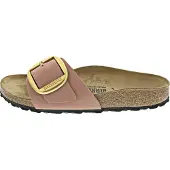 Birkenstock pour femme. 1024039 Sandales en Cuir Madrid Big Buckle (Coupe Étroite) rose (38), Plat, Nubuck, Aucun, Casuel