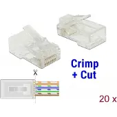 DeLOCK 86453 Crimp&Cut RJ45 St Cat6 UTP 20Stk