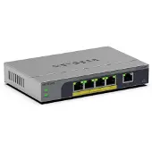 Netgear Easy Smart GS105EPP - Commutateur - haute puissance - L3 - Smart - 1 x 10/100/1000 + 4 x 10/100/1000 (PoE+) - Bureau, montage mural - PoE+ (120 W)
