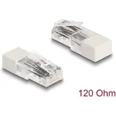 DeLOCK RJ45 Stecker mit Abschlusswiderstand 120 Ohm weiß