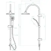 Kuchinox Ondo colonne de douche ronde noire