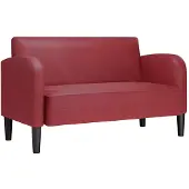 vidaXL Canapé deux places vin rouge 110 cm similicuir