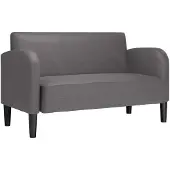 vidaXL Canapé deux places Gris 110 cm Similicuir