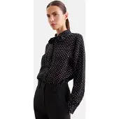 Seidensticker Chemisier 'The Statement Prints' noir / blanc