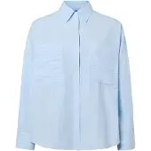 HUGO Edafnena10274325 Blue Long Sleeve Blouse Bleu 40 Femme