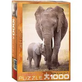 Eurographics Puzzle L'éléphant et l'éléphanteau - 1000 pièces