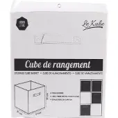 Urban Living DOCHTMANN Boîte de rangement textile, blanc 31x31x31cm