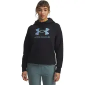Under Armour Rival Fleece Shimmer Hoodie Noir S Femme
