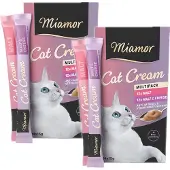 Miamor Cat Cream - Crème de malt seul et avec fromage 24 x 15 g