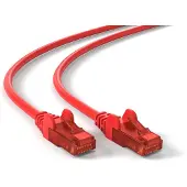 Goobay Câble patch CAT 6, U/UTP, rouge, 25 m - Conducteur en aluminium recouvert de cuivre (CCA)